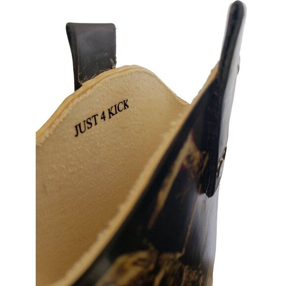 Just 4 Kick Womens Snakeskin Pattern Western Boots Size 6 - Picture 6 of 10